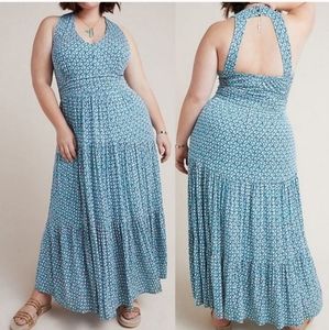 Anthropologie Maeve Mabel Halter Maxi Dress